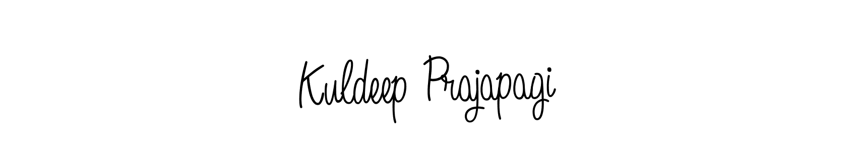 You should practise on your own different ways (Angelique-Rose-font-FFP) to write your name (Kuldeep Prajapagi) in signature. don't let someone else do it for you. Kuldeep Prajapagi signature style 5 images and pictures png