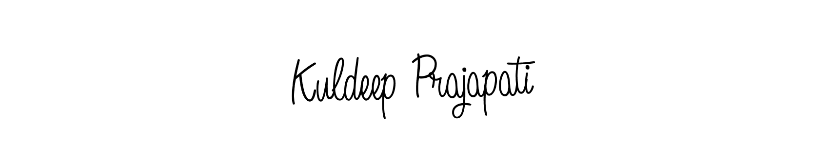Design your own signature with our free online signature maker. With this signature software, you can create a handwritten (Angelique-Rose-font-FFP) signature for name Kuldeep Prajapati. Kuldeep Prajapati signature style 5 images and pictures png