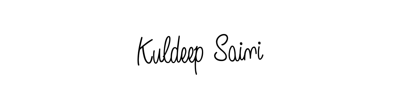 Make a beautiful signature design for name Kuldeep Saini. With this signature (Angelique-Rose-font-FFP) style, you can create a handwritten signature for free. Kuldeep Saini signature style 5 images and pictures png