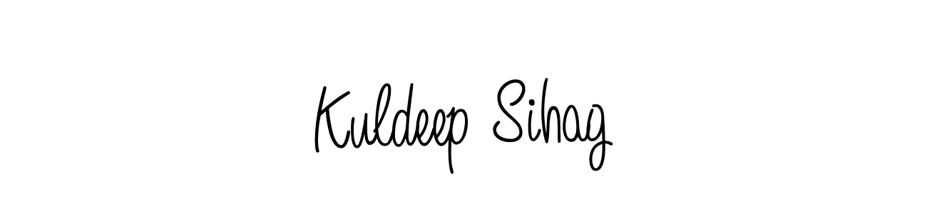 How to make Kuldeep Sihag name signature. Use Angelique-Rose-font-FFP style for creating short signs online. This is the latest handwritten sign. Kuldeep Sihag signature style 5 images and pictures png