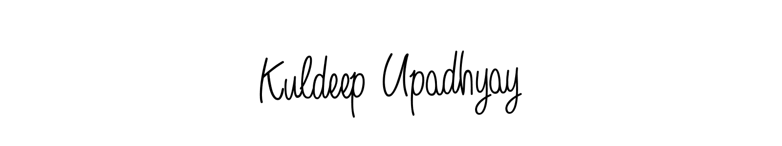 The best way (Angelique-Rose-font-FFP) to make a short signature is to pick only two or three words in your name. The name Kuldeep Upadhyay include a total of six letters. For converting this name. Kuldeep Upadhyay signature style 5 images and pictures png