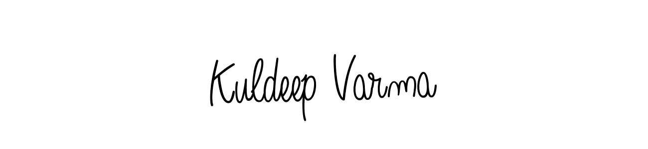 Design your own signature with our free online signature maker. With this signature software, you can create a handwritten (Angelique-Rose-font-FFP) signature for name Kuldeep Varma. Kuldeep Varma signature style 5 images and pictures png