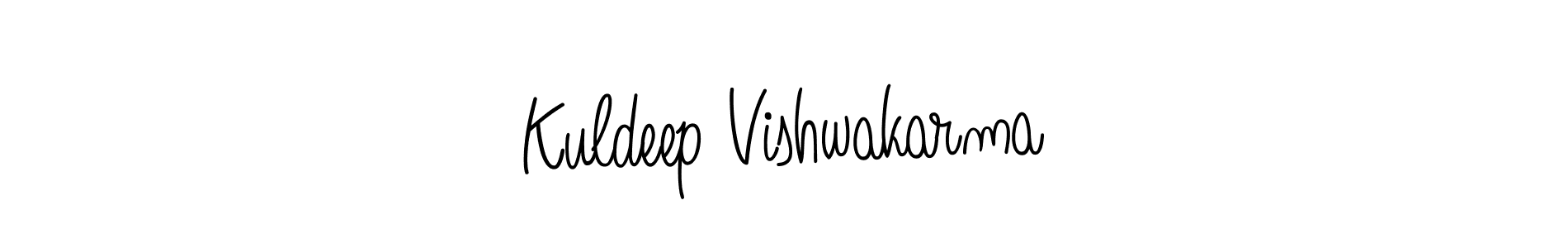 How to make Kuldeep Vishwakarma name signature. Use Angelique-Rose-font-FFP style for creating short signs online. This is the latest handwritten sign. Kuldeep Vishwakarma signature style 5 images and pictures png