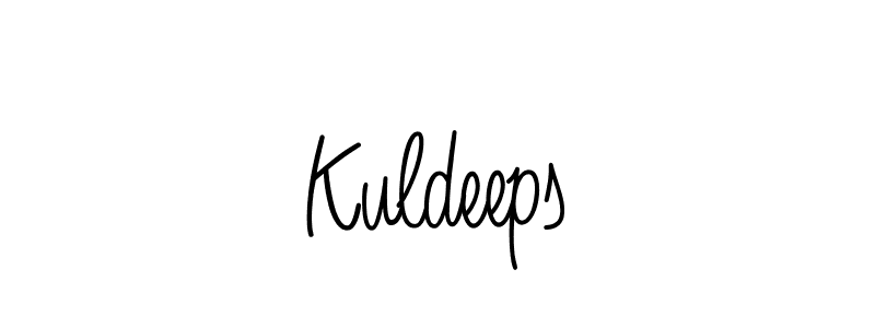 Kuldeeps stylish signature style. Best Handwritten Sign (Angelique-Rose-font-FFP) for my name. Handwritten Signature Collection Ideas for my name Kuldeeps. Kuldeeps signature style 5 images and pictures png