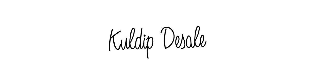 Design your own signature with our free online signature maker. With this signature software, you can create a handwritten (Angelique-Rose-font-FFP) signature for name Kuldip Desale. Kuldip Desale signature style 5 images and pictures png