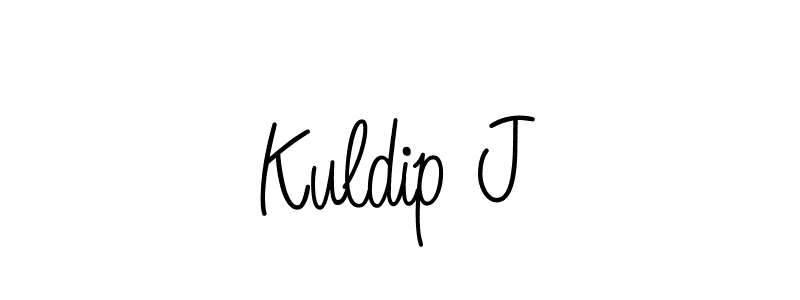 You should practise on your own different ways (Angelique-Rose-font-FFP) to write your name (Kuldip J) in signature. don't let someone else do it for you. Kuldip J signature style 5 images and pictures png