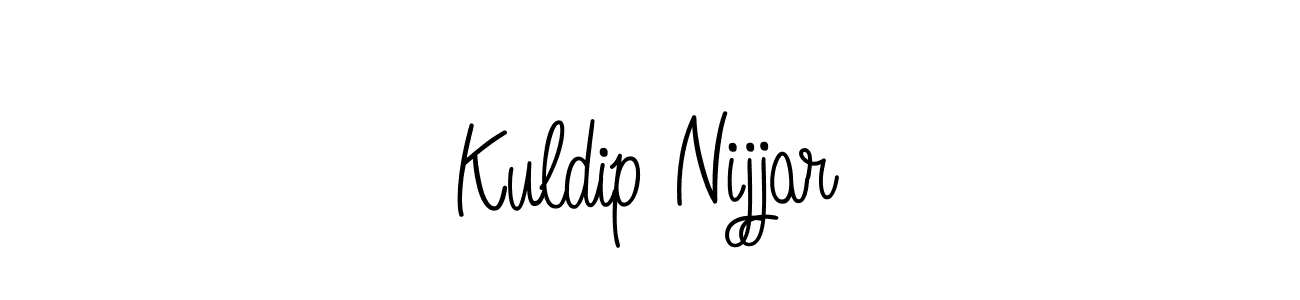 Use a signature maker to create a handwritten signature online. With this signature software, you can design (Angelique-Rose-font-FFP) your own signature for name Kuldip Nijjar. Kuldip Nijjar signature style 5 images and pictures png