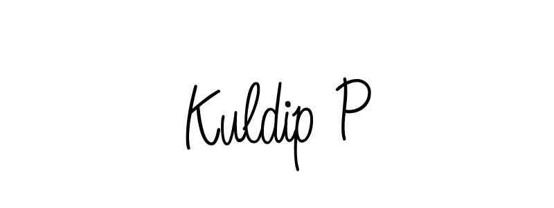 How to make Kuldip P signature? Angelique-Rose-font-FFP is a professional autograph style. Create handwritten signature for Kuldip P name. Kuldip P signature style 5 images and pictures png