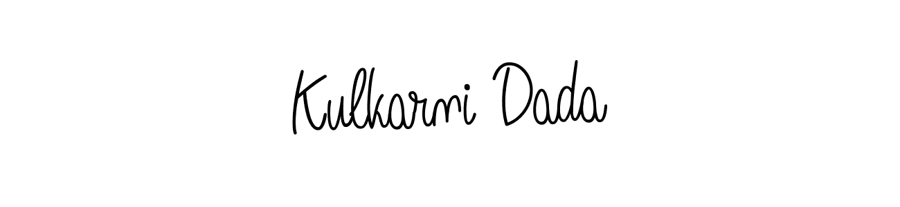 How to make Kulkarni Dada name signature. Use Angelique-Rose-font-FFP style for creating short signs online. This is the latest handwritten sign. Kulkarni Dada signature style 5 images and pictures png