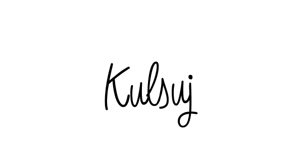 The best way (Angelique-Rose-font-FFP) to make a short signature is to pick only two or three words in your name. The name Kulsuj include a total of six letters. For converting this name. Kulsuj signature style 5 images and pictures png