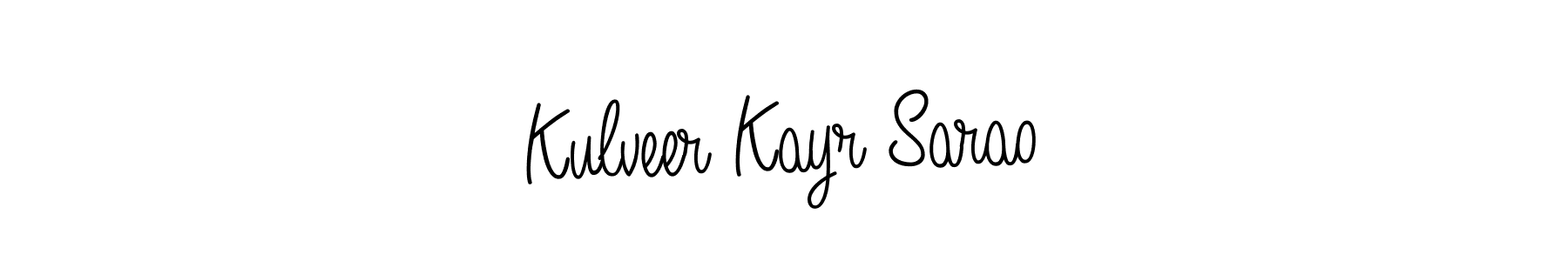Create a beautiful signature design for name Kulveer Kayr Sarao. With this signature (Angelique-Rose-font-FFP) fonts, you can make a handwritten signature for free. Kulveer Kayr Sarao signature style 5 images and pictures png