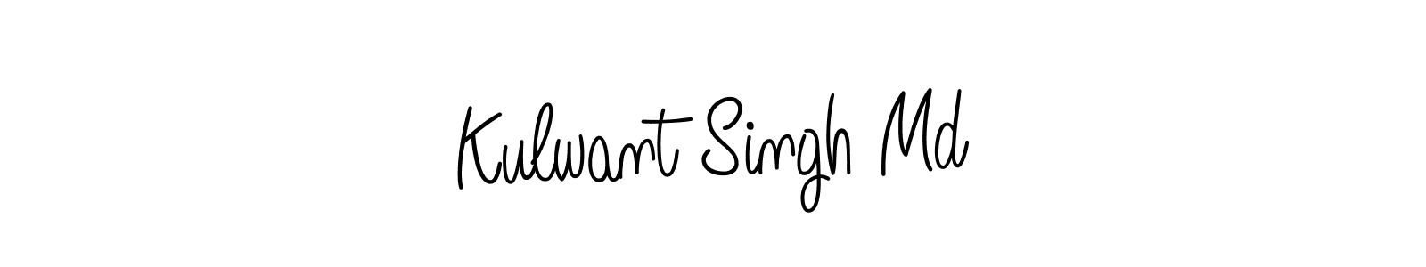 Design your own signature with our free online signature maker. With this signature software, you can create a handwritten (Angelique-Rose-font-FFP) signature for name Kulwant Singh Md. Kulwant Singh Md signature style 5 images and pictures png