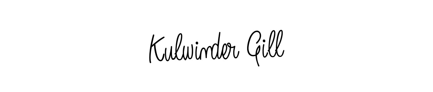 You should practise on your own different ways (Angelique-Rose-font-FFP) to write your name (Kulwinder Gill) in signature. don't let someone else do it for you. Kulwinder Gill signature style 5 images and pictures png