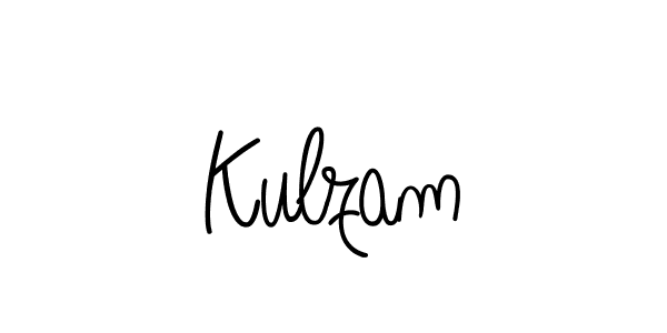 How to make Kulzam name signature. Use Angelique-Rose-font-FFP style for creating short signs online. This is the latest handwritten sign. Kulzam signature style 5 images and pictures png