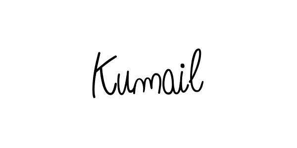 Design your own signature with our free online signature maker. With this signature software, you can create a handwritten (Angelique-Rose-font-FFP) signature for name Kumail. Kumail signature style 5 images and pictures png