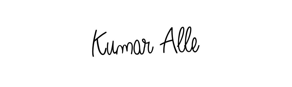Use a signature maker to create a handwritten signature online. With this signature software, you can design (Angelique-Rose-font-FFP) your own signature for name Kumar Alle. Kumar Alle signature style 5 images and pictures png