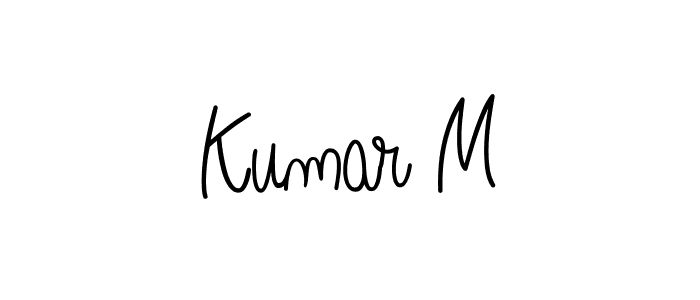 Kumar M stylish signature style. Best Handwritten Sign (Angelique-Rose-font-FFP) for my name. Handwritten Signature Collection Ideas for my name Kumar M. Kumar M signature style 5 images and pictures png