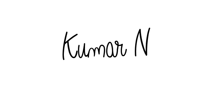 Use a signature maker to create a handwritten signature online. With this signature software, you can design (Angelique-Rose-font-FFP) your own signature for name Kumar N. Kumar N signature style 5 images and pictures png
