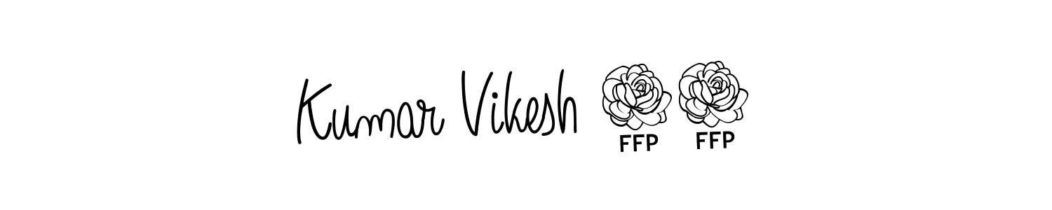 You should practise on your own different ways (Angelique-Rose-font-FFP) to write your name (Kumar Vikesh 01) in signature. don't let someone else do it for you. Kumar Vikesh 01 signature style 5 images and pictures png