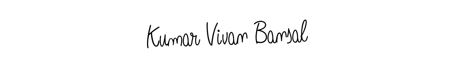 Create a beautiful signature design for name Kumar Vivan Bansal. With this signature (Angelique-Rose-font-FFP) fonts, you can make a handwritten signature for free. Kumar Vivan Bansal signature style 5 images and pictures png