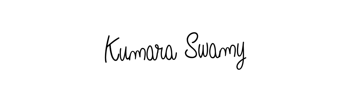 You should practise on your own different ways (Angelique-Rose-font-FFP) to write your name (Kumara Swamy) in signature. don't let someone else do it for you. Kumara Swamy signature style 5 images and pictures png