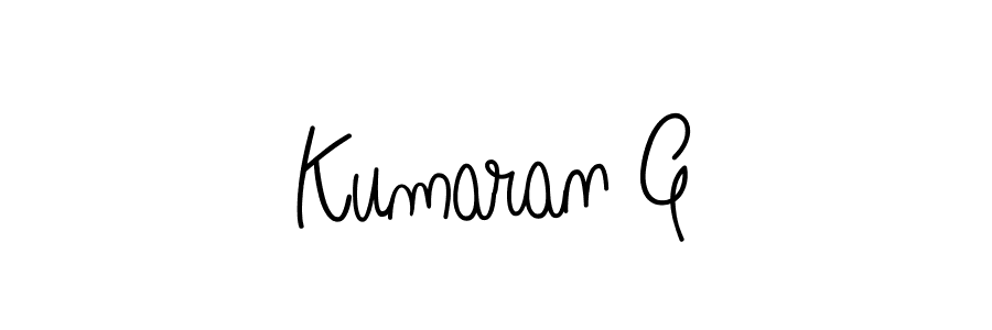 How to make Kumaran G name signature. Use Angelique-Rose-font-FFP style for creating short signs online. This is the latest handwritten sign. Kumaran G signature style 5 images and pictures png