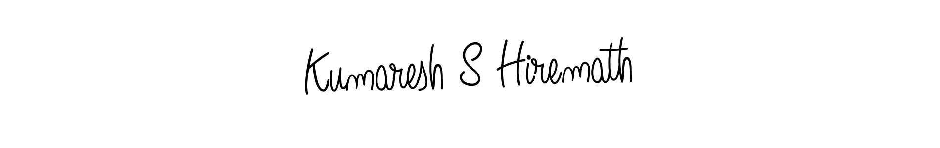 Make a beautiful signature design for name Kumaresh S Hiremath. With this signature (Angelique-Rose-font-FFP) style, you can create a handwritten signature for free. Kumaresh S Hiremath signature style 5 images and pictures png