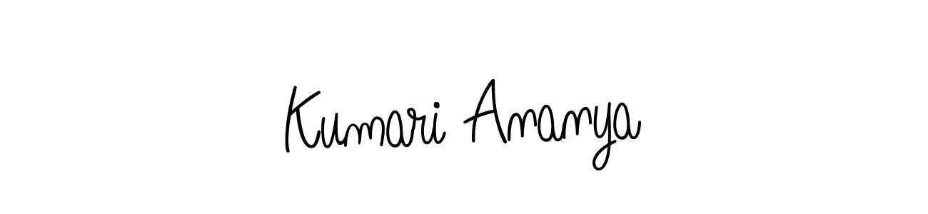 Also we have Kumari Ananya name is the best signature style. Create professional handwritten signature collection using Angelique-Rose-font-FFP autograph style. Kumari Ananya signature style 5 images and pictures png