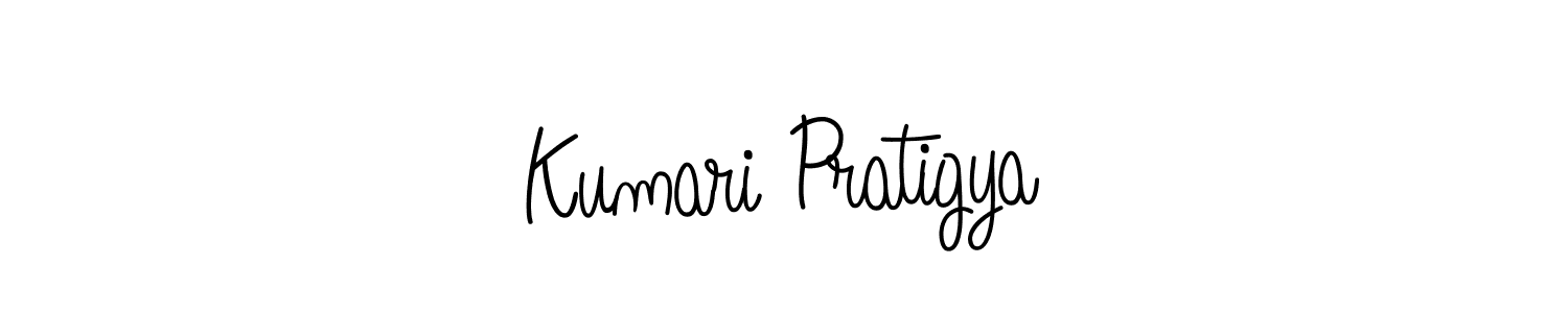 It looks lik you need a new signature style for name Kumari Pratigya. Design unique handwritten (Angelique-Rose-font-FFP) signature with our free signature maker in just a few clicks. Kumari Pratigya signature style 5 images and pictures png
