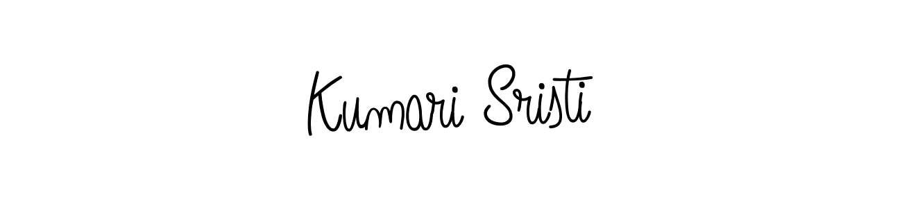 Use a signature maker to create a handwritten signature online. With this signature software, you can design (Angelique-Rose-font-FFP) your own signature for name Kumari Sristi. Kumari Sristi signature style 5 images and pictures png