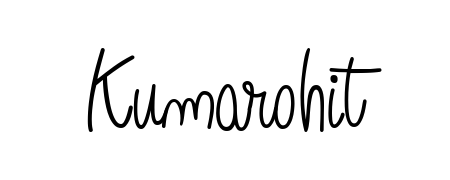A sleek calligraphic signature for name Kumarohit utilizing Angelique-Rose-font-FFP styling. Great for adding personal signatures to photos and art. Kumarohit signature style 5 images and pictures png