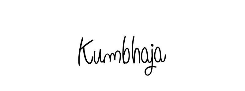 if you are searching for the best signature style for your name Kumbhaja. so please give up your signature search. here we have designed multiple signature styles  using Angelique-Rose-font-FFP. Kumbhaja signature style 5 images and pictures png