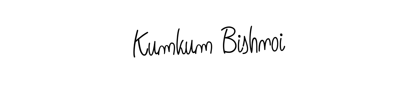 Design your own signature with our free online signature maker. With this signature software, you can create a handwritten (Angelique-Rose-font-FFP) signature for name Kumkum Bishnoi. Kumkum Bishnoi signature style 5 images and pictures png