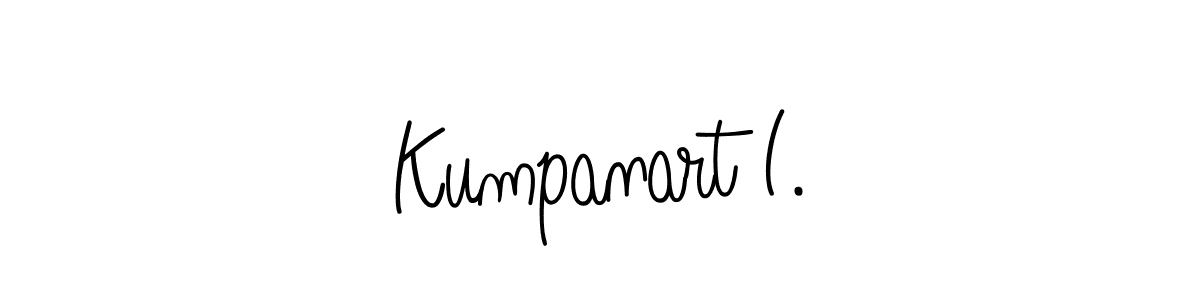 The best way (Angelique-Rose-font-FFP) to make a short signature is to pick only two or three words in your name. The name Kumpanart I. include a total of six letters. For converting this name. Kumpanart I. signature style 5 images and pictures png