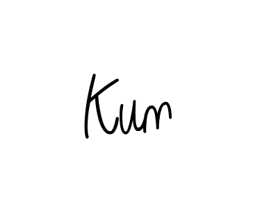 How to make Kun  name signature. Use Angelique-Rose-font-FFP style for creating short signs online. This is the latest handwritten sign. Kun  signature style 5 images and pictures png