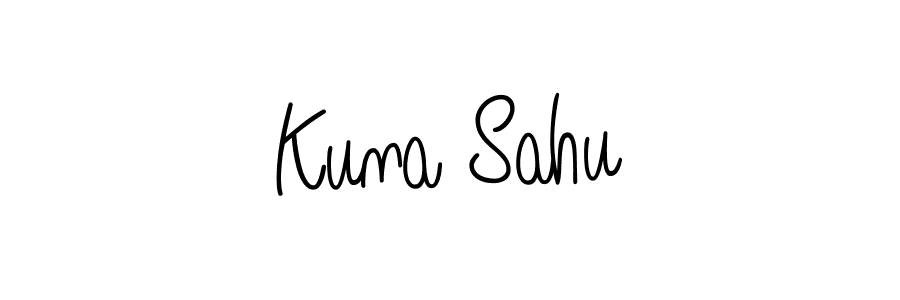 Make a beautiful signature design for name Kuna Sahu. With this signature (Angelique-Rose-font-FFP) style, you can create a handwritten signature for free. Kuna Sahu signature style 5 images and pictures png