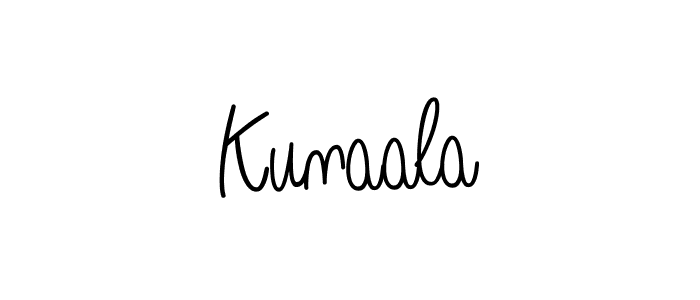 How to make Kunaala name signature. Use Angelique-Rose-font-FFP style for creating short signs online. This is the latest handwritten sign. Kunaala signature style 5 images and pictures png