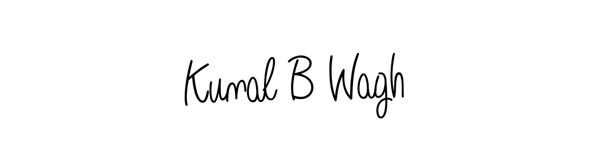 How to make Kunal B Wagh name signature. Use Angelique-Rose-font-FFP style for creating short signs online. This is the latest handwritten sign. Kunal B Wagh signature style 5 images and pictures png