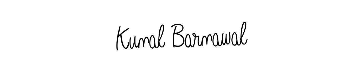 Design your own signature with our free online signature maker. With this signature software, you can create a handwritten (Angelique-Rose-font-FFP) signature for name Kunal Barnawal. Kunal Barnawal signature style 5 images and pictures png