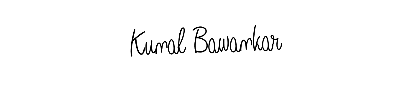 Use a signature maker to create a handwritten signature online. With this signature software, you can design (Angelique-Rose-font-FFP) your own signature for name Kunal Bawankar. Kunal Bawankar signature style 5 images and pictures png