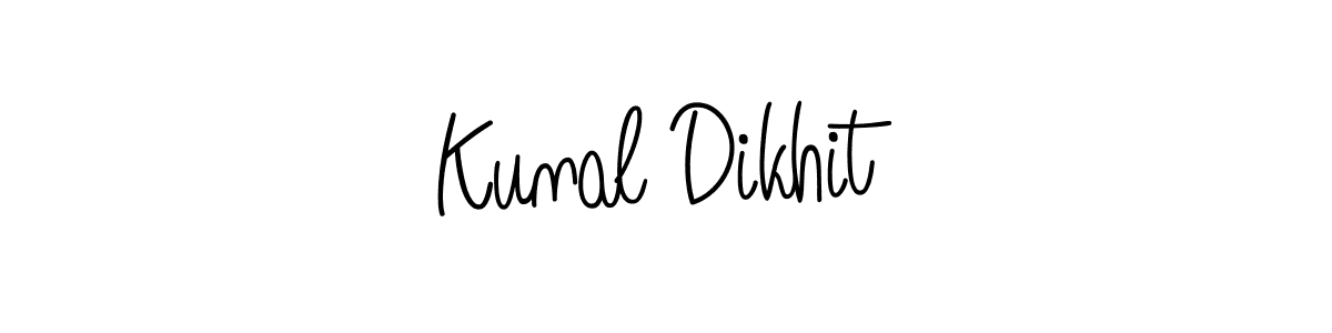 Use a signature maker to create a handwritten signature online. With this signature software, you can design (Angelique-Rose-font-FFP) your own signature for name Kunal Dikhit. Kunal Dikhit signature style 5 images and pictures png