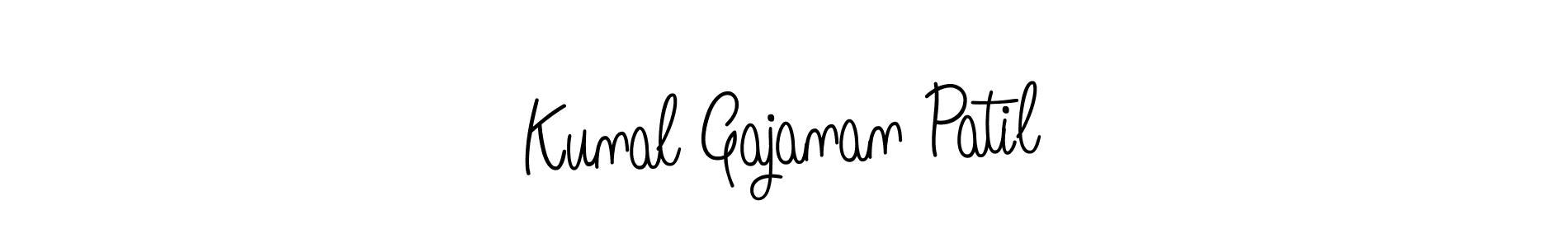 Use a signature maker to create a handwritten signature online. With this signature software, you can design (Angelique-Rose-font-FFP) your own signature for name Kunal Gajanan Patil. Kunal Gajanan Patil signature style 5 images and pictures png