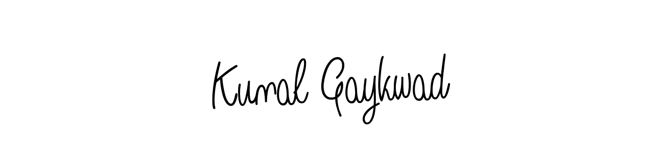 Use a signature maker to create a handwritten signature online. With this signature software, you can design (Angelique-Rose-font-FFP) your own signature for name Kunal Gaykwad. Kunal Gaykwad signature style 5 images and pictures png