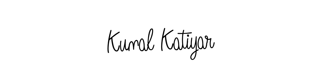 Use a signature maker to create a handwritten signature online. With this signature software, you can design (Angelique-Rose-font-FFP) your own signature for name Kunal Katiyar. Kunal Katiyar signature style 5 images and pictures png