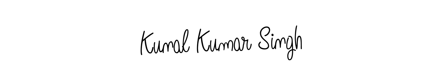 The best way (Angelique-Rose-font-FFP) to make a short signature is to pick only two or three words in your name. The name Kunal Kumar Singh include a total of six letters. For converting this name. Kunal Kumar Singh signature style 5 images and pictures png