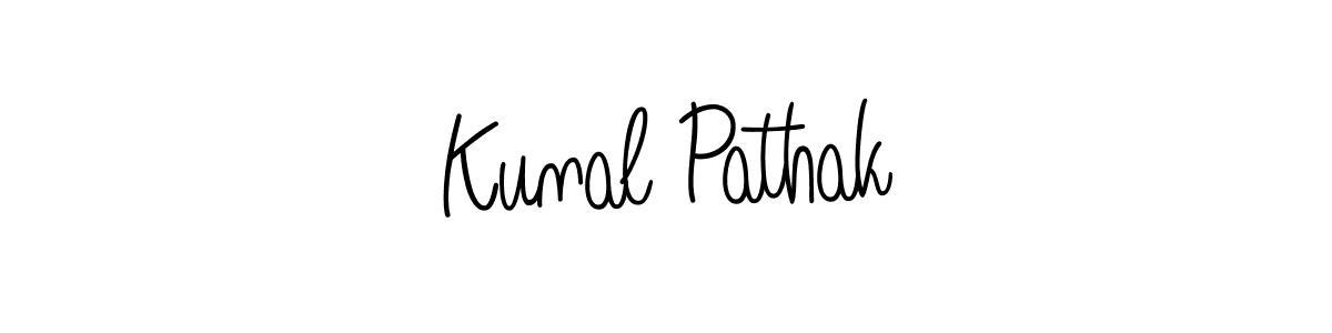 How to make Kunal Pathak name signature. Use Angelique-Rose-font-FFP style for creating short signs online. This is the latest handwritten sign. Kunal Pathak signature style 5 images and pictures png