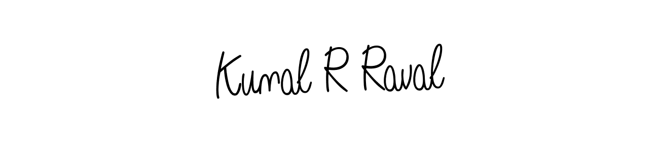 Make a beautiful signature design for name Kunal R Raval. With this signature (Angelique-Rose-font-FFP) style, you can create a handwritten signature for free. Kunal R Raval signature style 5 images and pictures png