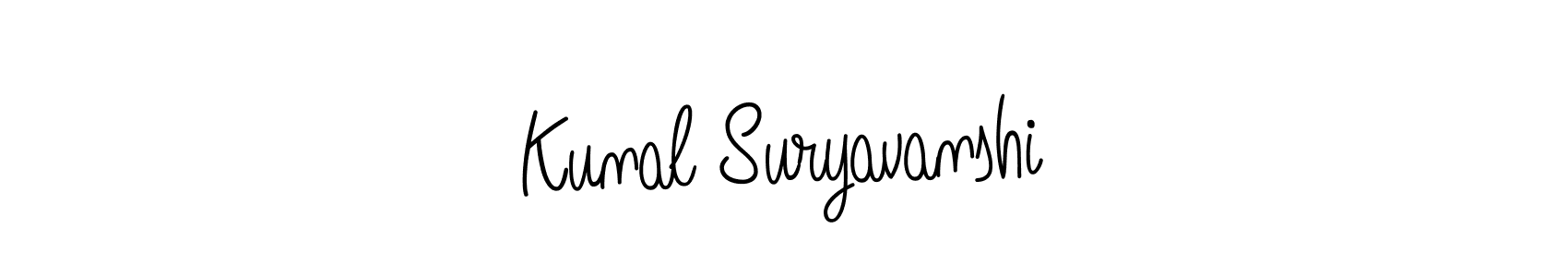 Create a beautiful signature design for name Kunal Suryavanshi. With this signature (Angelique-Rose-font-FFP) fonts, you can make a handwritten signature for free. Kunal Suryavanshi signature style 5 images and pictures png