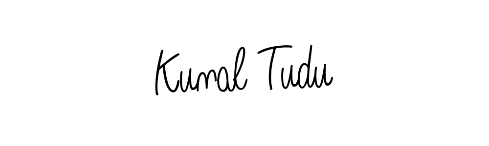 You should practise on your own different ways (Angelique-Rose-font-FFP) to write your name (Kunal Tudu) in signature. don't let someone else do it for you. Kunal Tudu signature style 5 images and pictures png