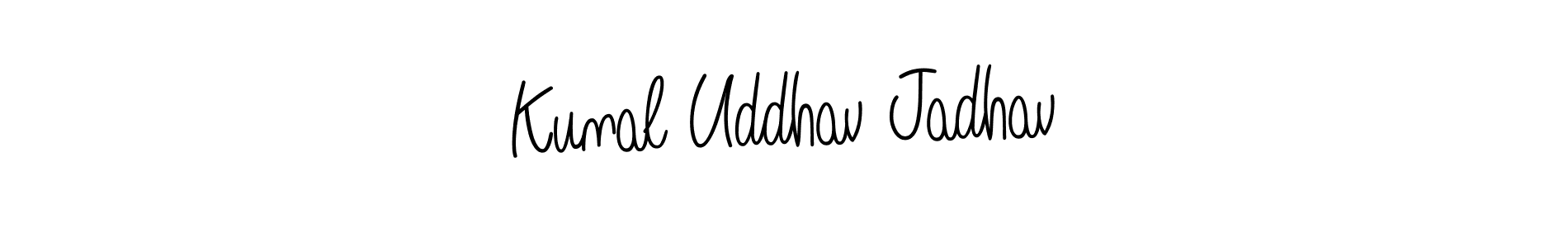 How to make Kunal Uddhav Jadhav name signature. Use Angelique-Rose-font-FFP style for creating short signs online. This is the latest handwritten sign. Kunal Uddhav Jadhav signature style 5 images and pictures png